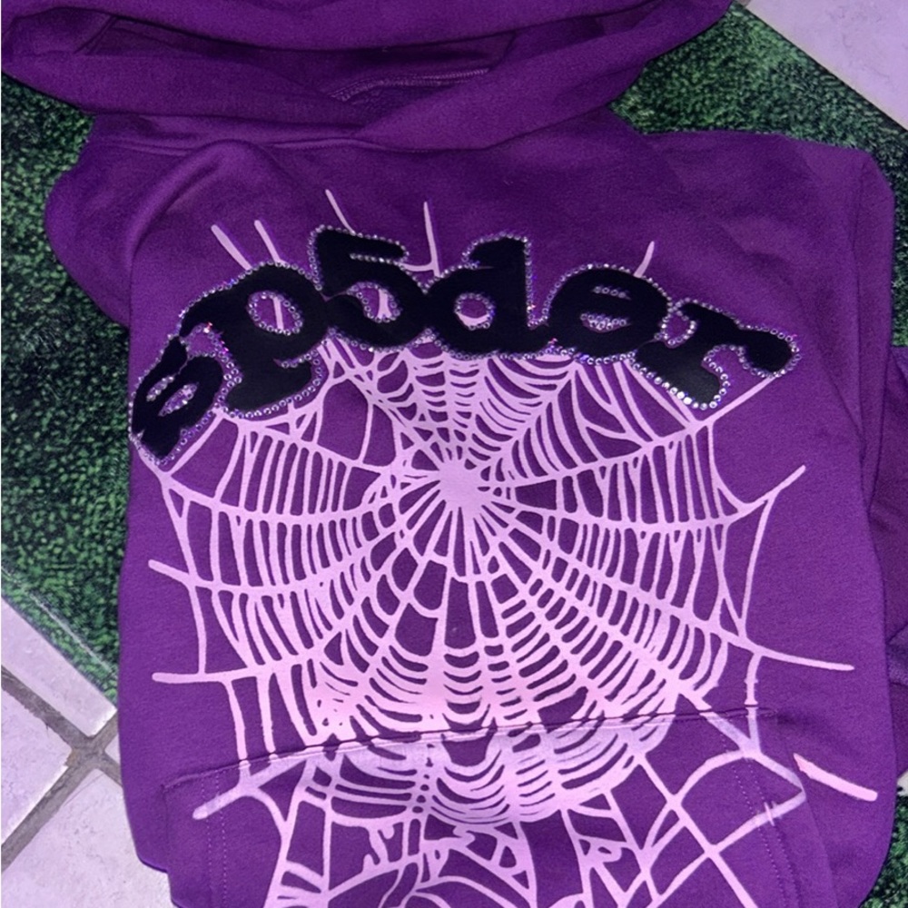 Sp5der men’s Purple Hoodie